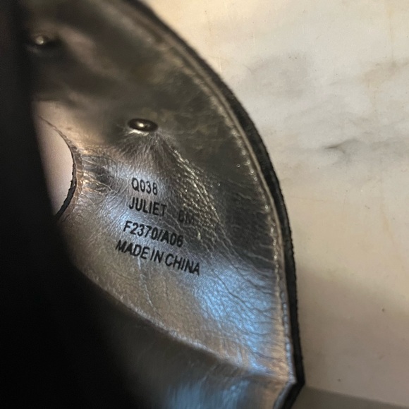 EUC COACH Juliet 12cm Black on Black wooden (clog) slide. Size 6 med. width - Picture 2 of 7